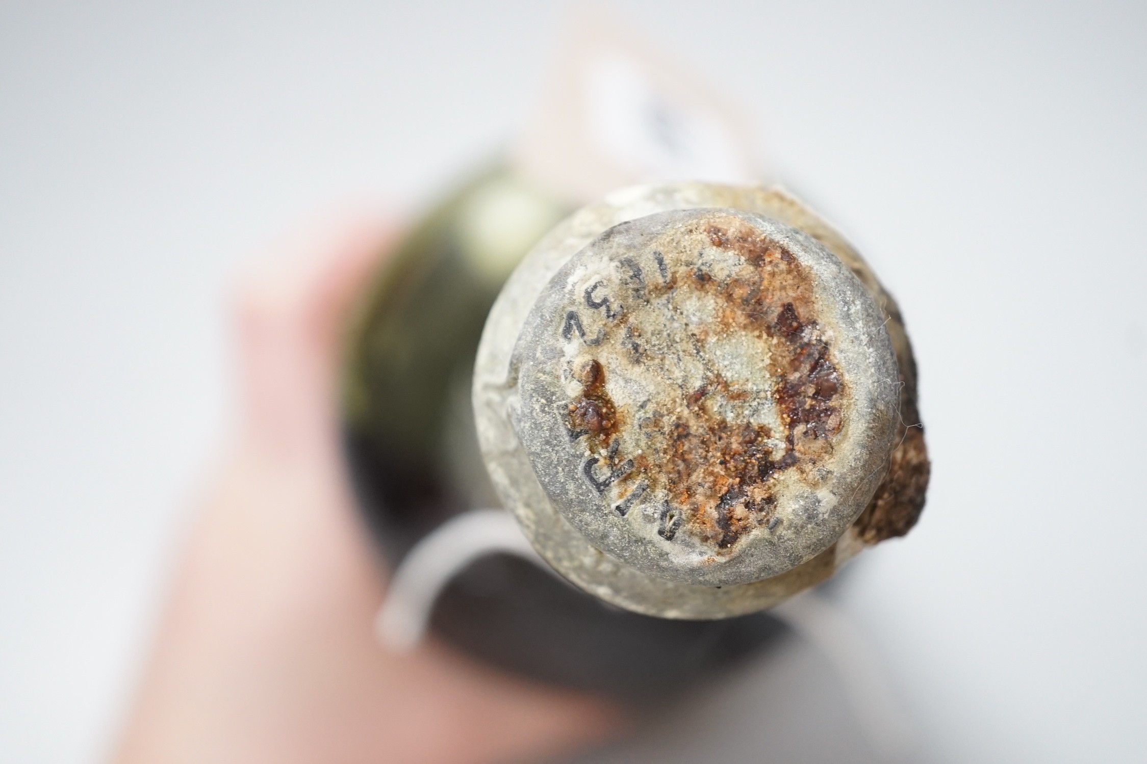 A bottle of 1961 Henri Maire Chateau-Chalon